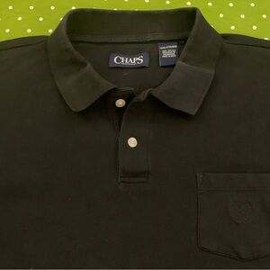 CHAPS SS 100% Cotton 2 Button Pocket Polo
